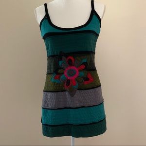 •Leopards & Roses• Boutique Boho Mini Dress-Small